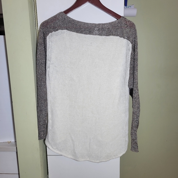 Helmut Lang linen loose weave Knit crochet relaxed fit Sweater small - Picture 3 of 7